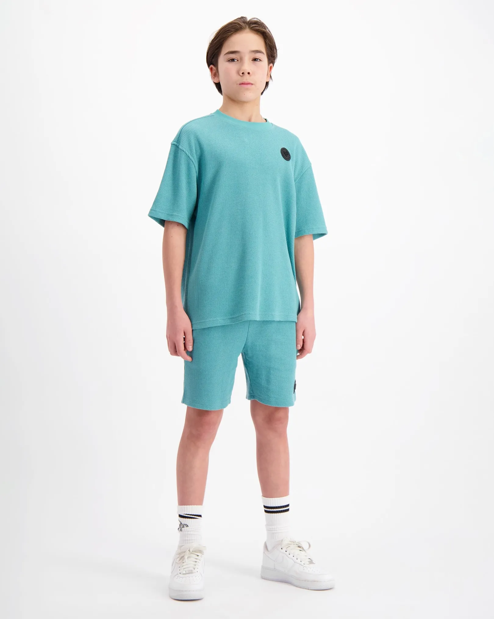 KIDS WAFFLE T-SHIRT | Groen