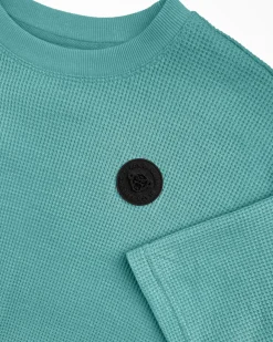 KIDS WAFFLE T-SHIRT | Groen