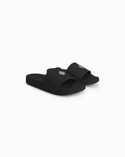 MONOGRAM PLATE slippers | Zwart