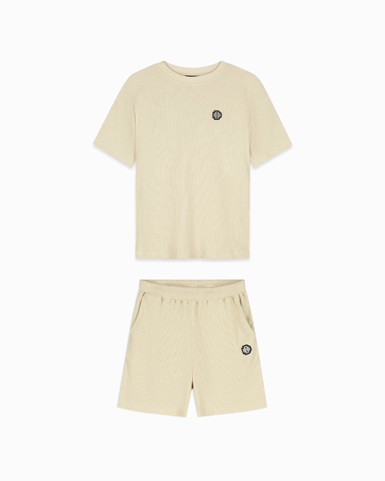 MONOGRAM WAFFLE SET | Beige