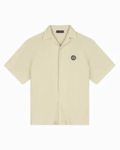 MONOGRAM WAFFLE SHIRT | Beige