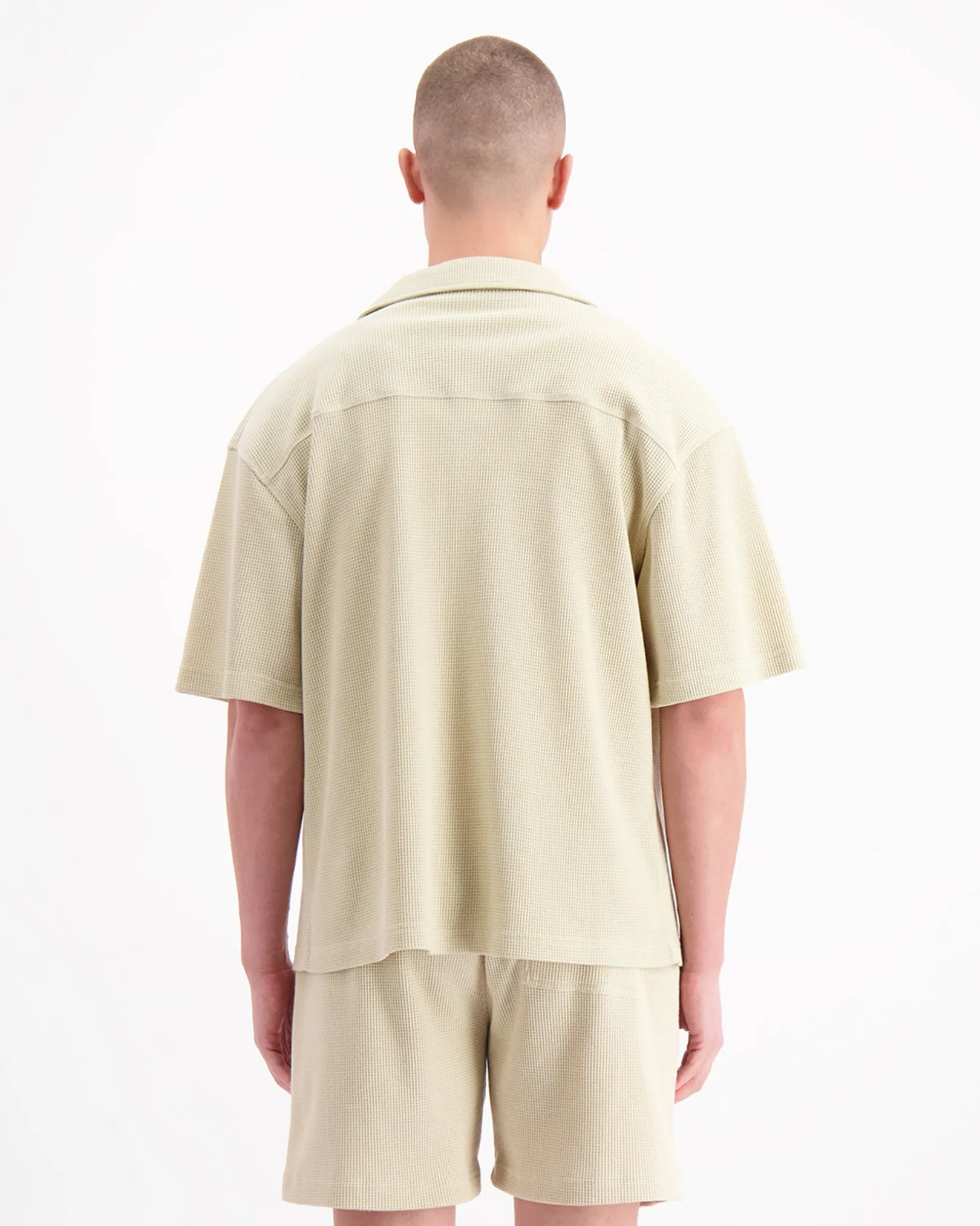 MONOGRAM WAFFLE SHIRT | Beige