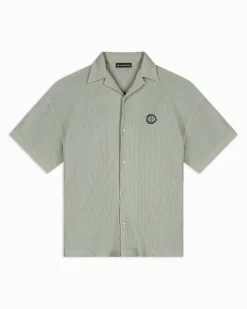 MONOGRAM WAFFLE SHIRT | Groen
