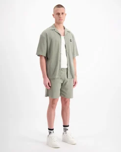 MONOGRAM WAFFLE SHIRT | Groen
