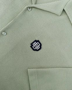 MONOGRAM WAFFLE SHIRT | Groen