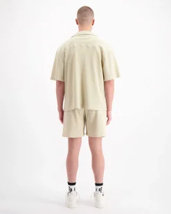 MONOGRAM WAFFLE SHIRT SET | Beige