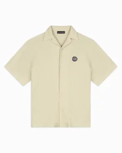 MONOGRAM WAFFLE SHIRT SET | Beige