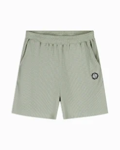 MONOGRAM WAFFLE SHORTS | Groen