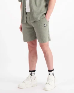 MONOGRAM WAFFLE SHORTS | Groen
