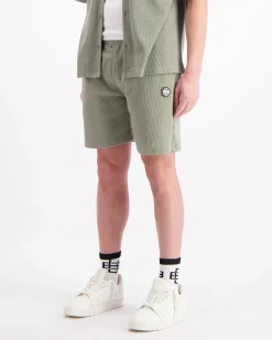 MONOGRAM WAFFLE SHORTS | Groen