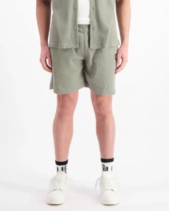 MONOGRAM WAFFLE SHORTS | Groen