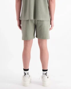 MONOGRAM WAFFLE SHORTS | Groen