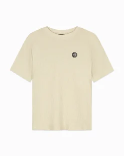 MONOGRAM WAFFLE T-SHIRT | Beige