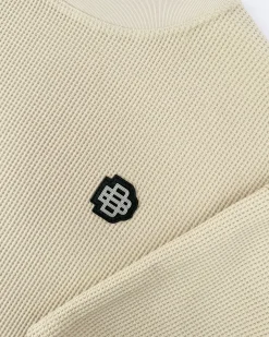MONOGRAM WAFFLE T-SHIRT | Beige