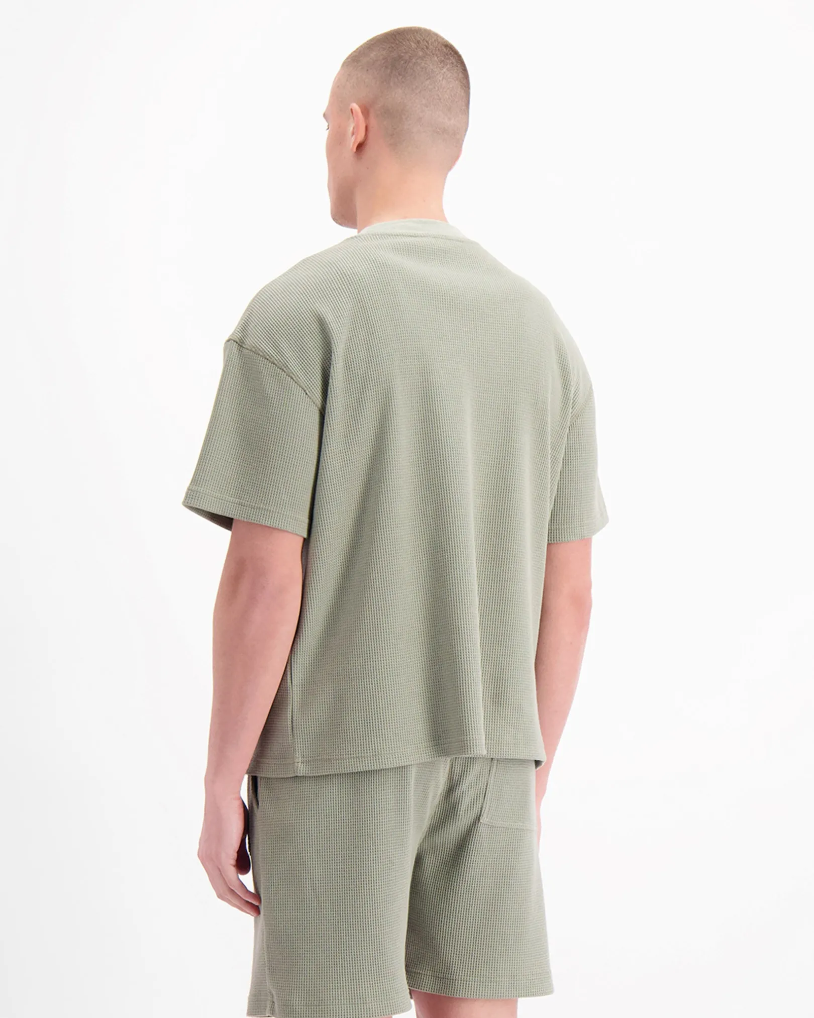 MONOGRAM WAFFLE T-SHIRT | Groen
