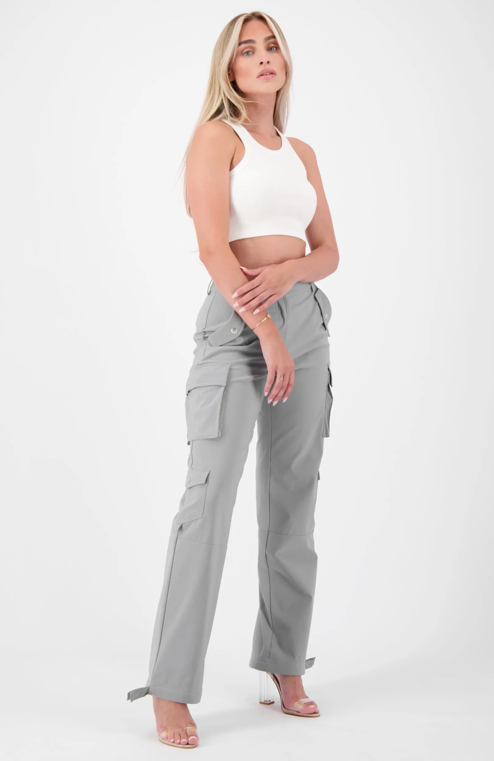 MULTI POCKET CARGO broek | Grijs