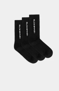 3-PAK INITIAL SOCKS | Zwart