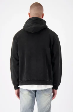 RIBCAGE HOODIE | Zwart gewassen