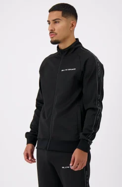 TAPED INITIAL TRACKTOP | Zwart