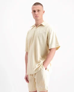 TERRY LOUNGE POLO | Zand