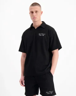 TERRY LOUNGE POLO Zwart