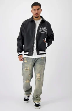 UNIVERSITY JACKET | Zwart