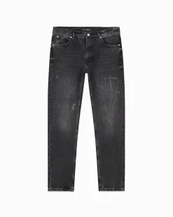 verwoest denim | zwart gewassen
