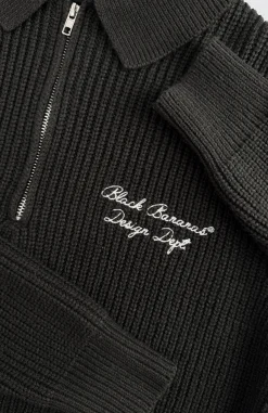 ZWART KNIT HALF ZIP Zwart